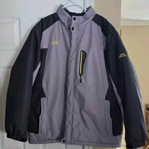 OutdoorSport Men 2XL Waterproof Winter Ski Jacket Snow Thermal Fleece - Gray